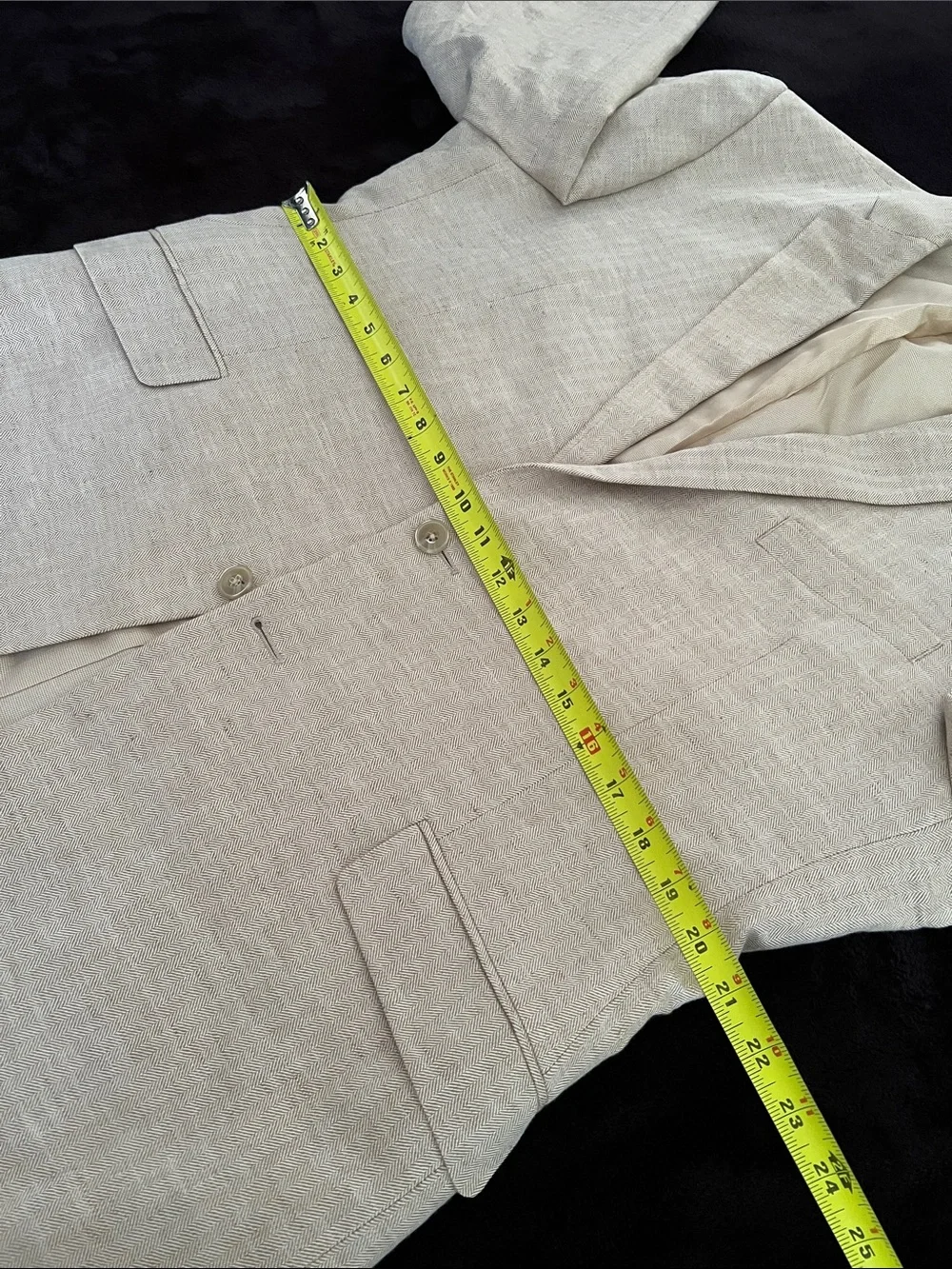 Jos A. Banks Beige Linen & Cotton blazer